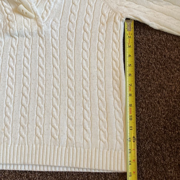 Josephine Chaus V-neck sweater comfy winter white size medium - Picture 6 of 8